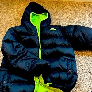 Boys North Face reversible winter coat